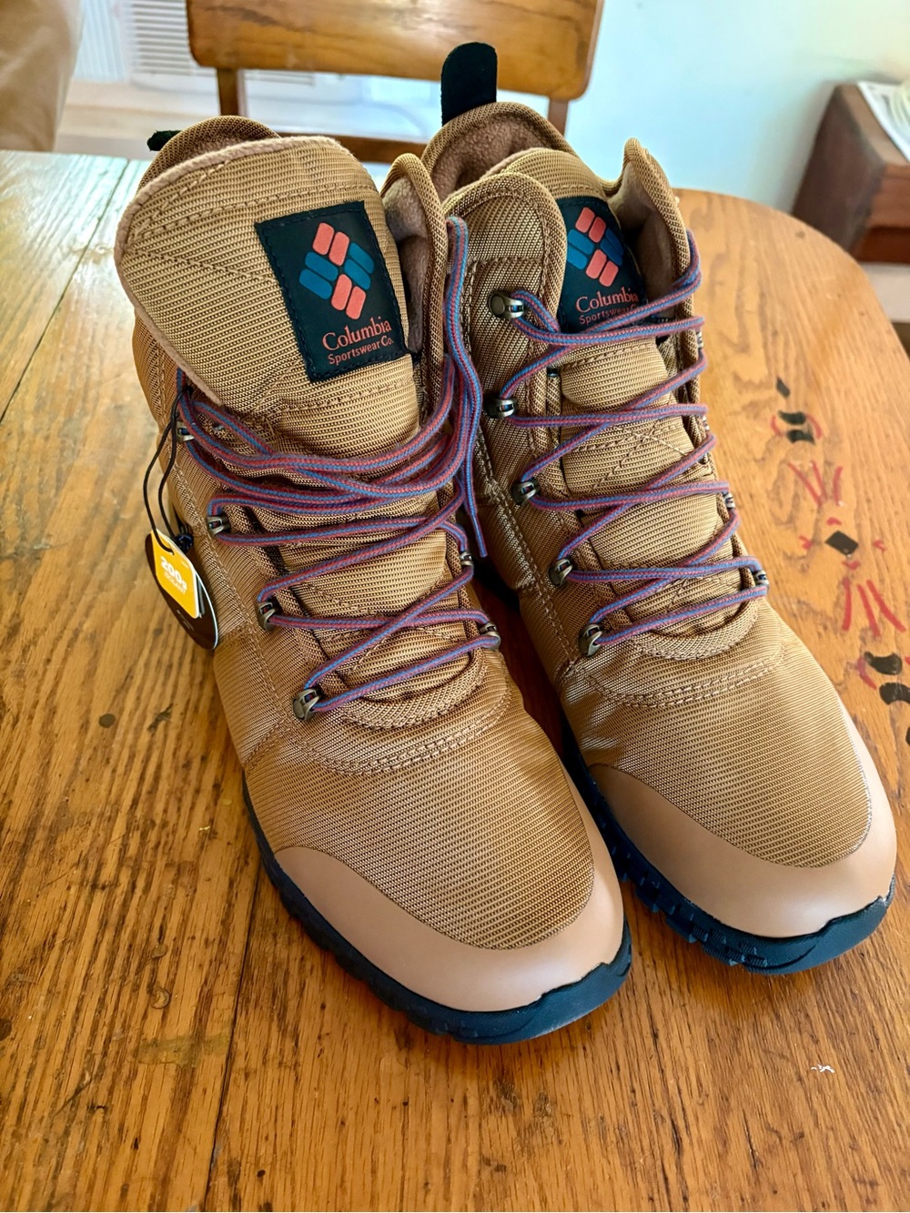 Columbia Fairbanks Omni-Heat Men's Tan/Brown Waterproof Boots - Size 12